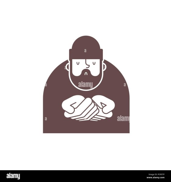 Нищий мультяшный