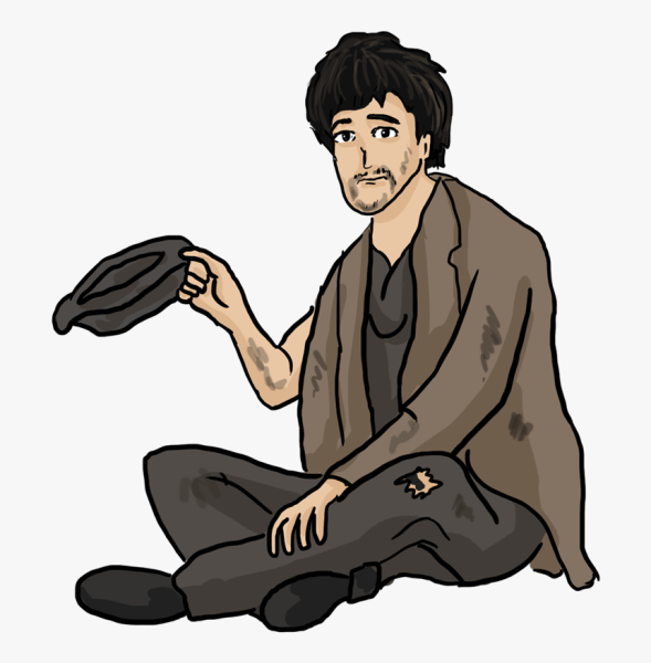 Бедный человек вектор