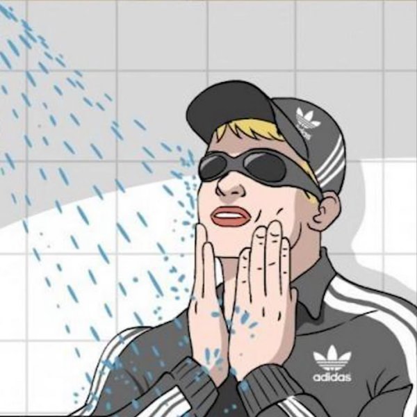 Гопник в адидасе арт