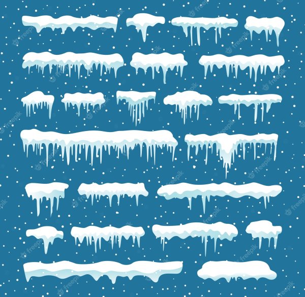 Снежинки на белом фоне