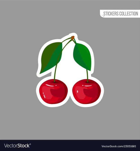 Наклейки вишня для детей