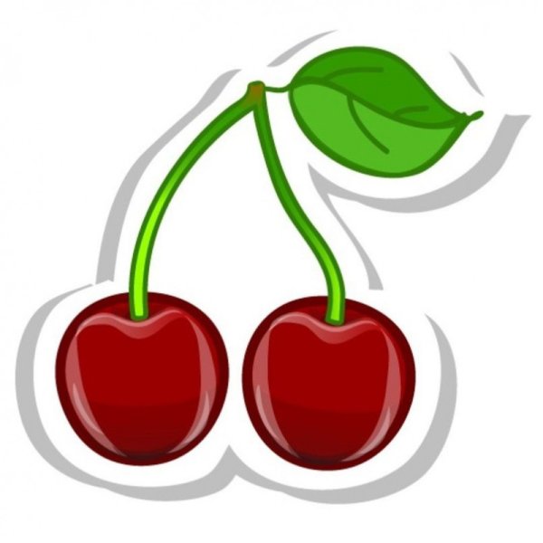 Наклейка три вишни детская