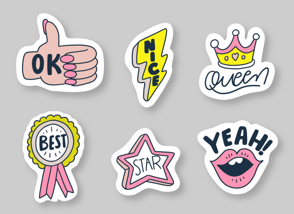 Крутые черные наклейки