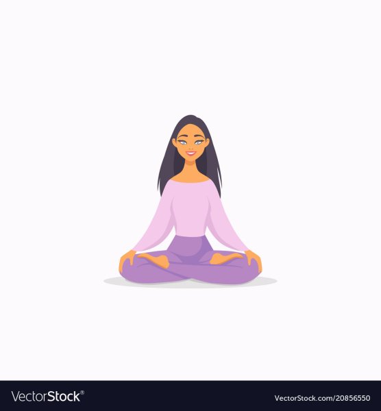 Девочка в позе лотоса