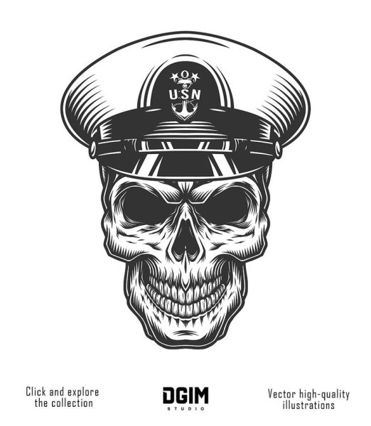 Череп в фуражке ВМФ