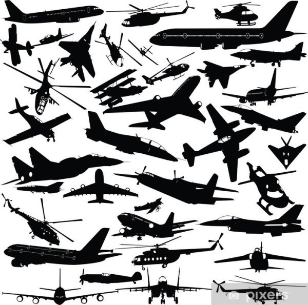 Птицы-военные самолеты вектор