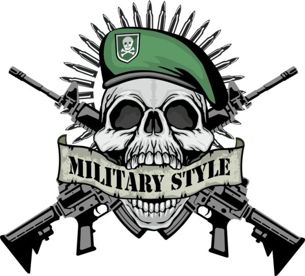 Военные эмблемы с черепами