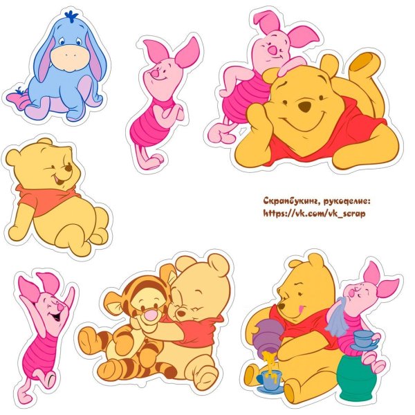 Раскраски для девочек распечатать животные Дисней Винни