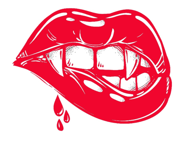 Губы с клыками вектор