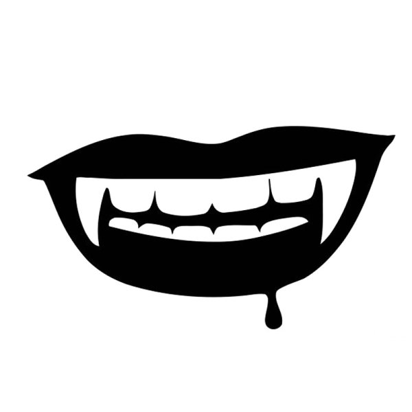 Мультяшный рот с клыками