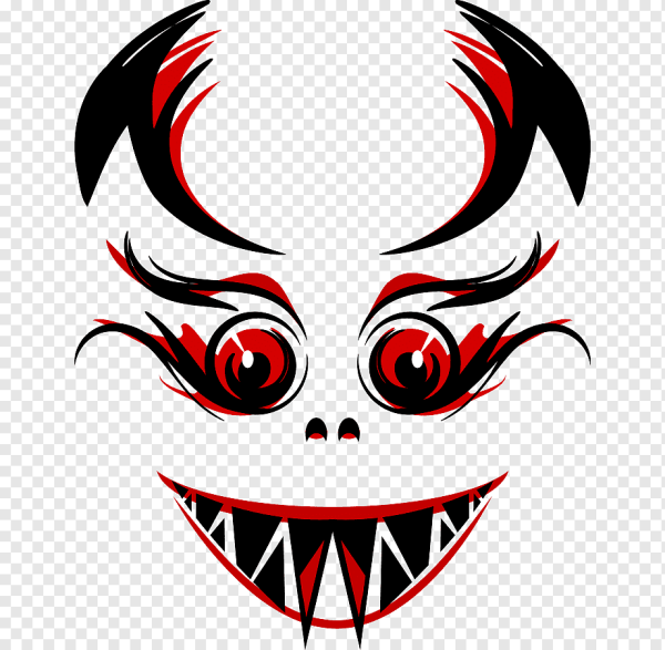 Рот с зубами стикер