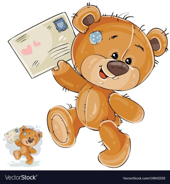 Медвежонок с сердцем вектор