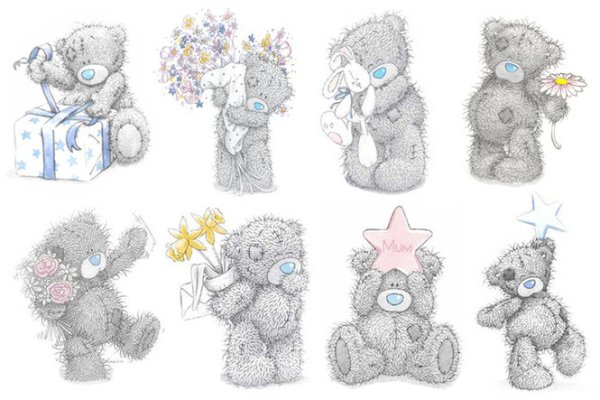 Медвежонок с подарками на тортике