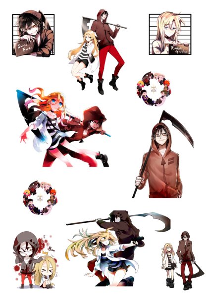 Наклейки ангел кровопролития