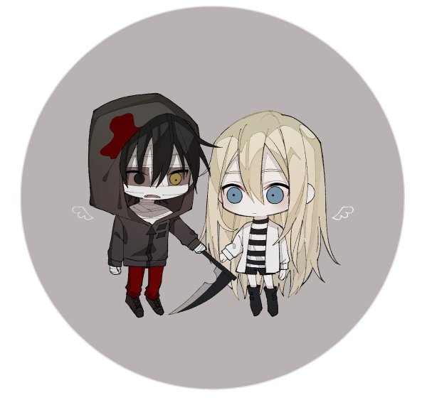 Наклейки аниме ангел кровопролития