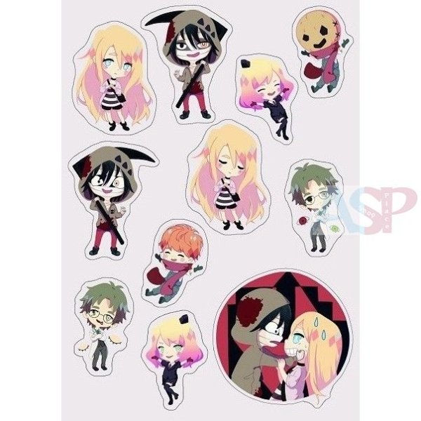 Наклейки аниме ангел кровопролития