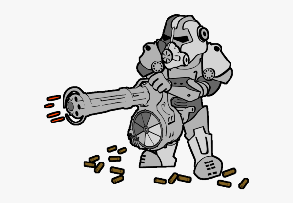 Наклейка Fallout силовая броня