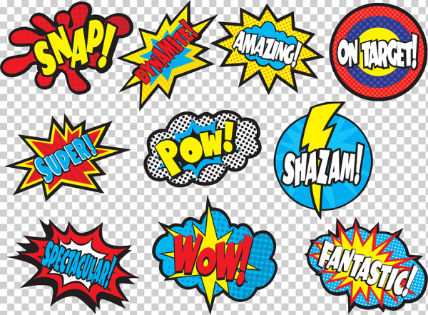 Наклейки в стиле комиксов