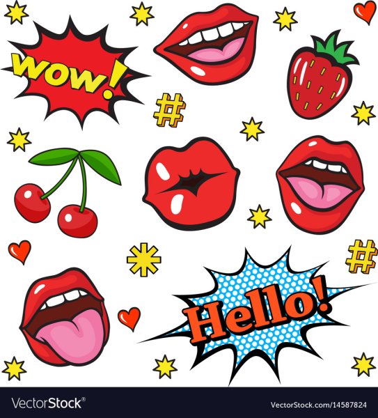 Стикеры в стиле комиксов