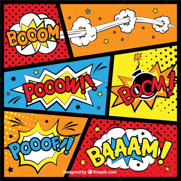 Надписи в стиле поп арт