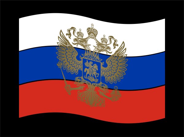 Герб России на белом фоне