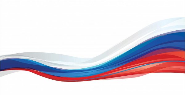 Флаг РФ сбоку лента