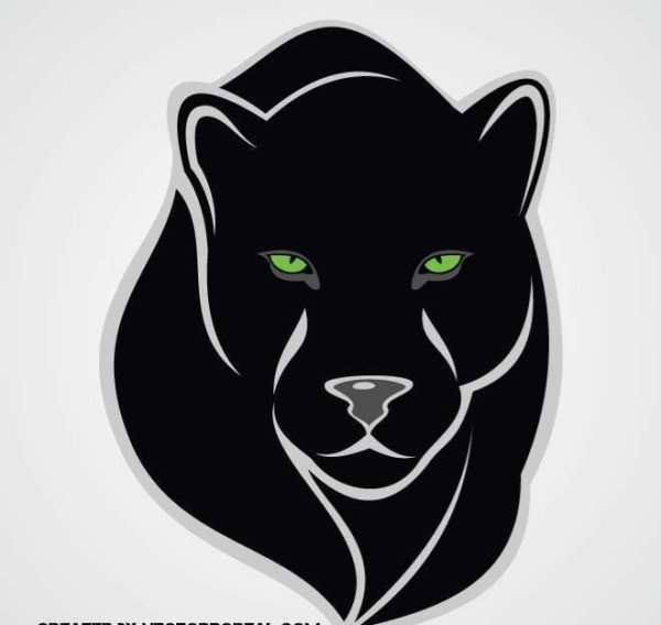 Силуэт головы пантеры