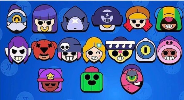 Brawl Stars значки БРАВЛЕРОВ