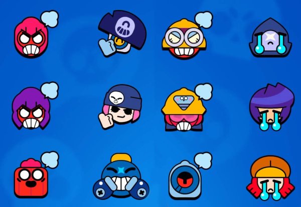 Наклейки Brawl Stars эмодзи
