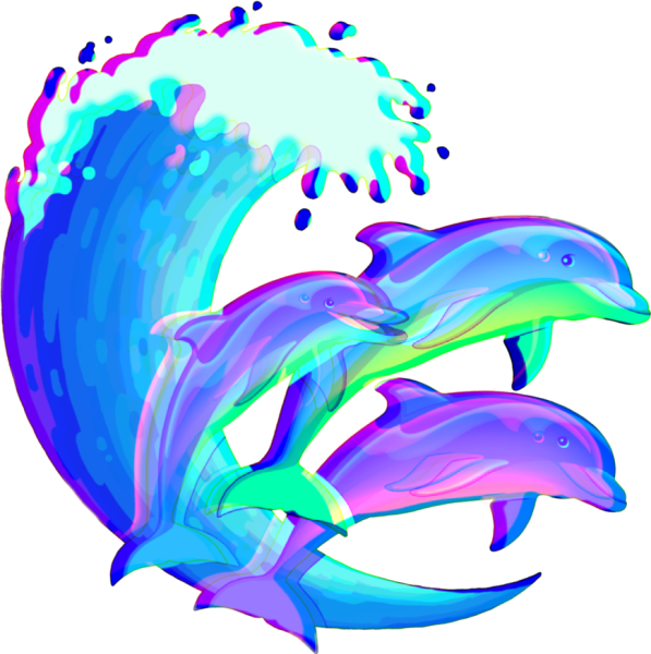 Наклейки дельфины вектор