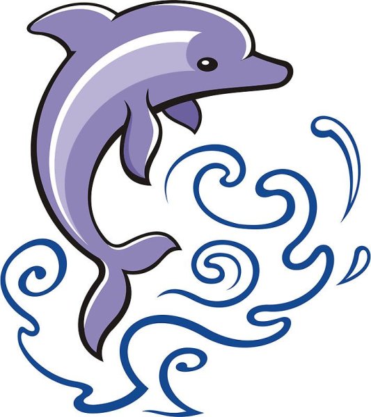 Крутые Стикеры дельфина