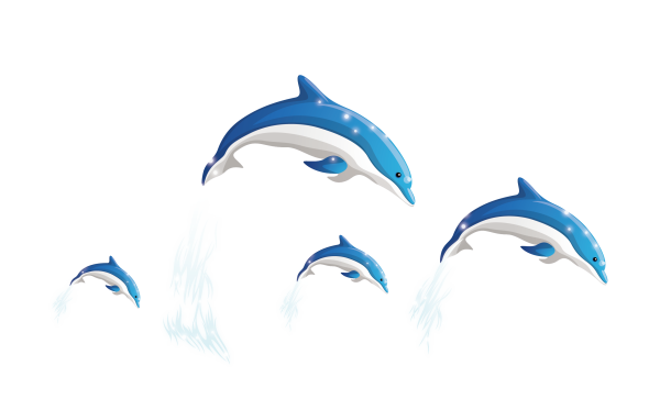 Дельфин трафарет