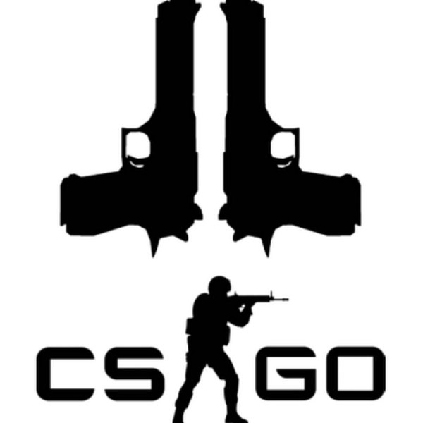 КС го логотип черно белый