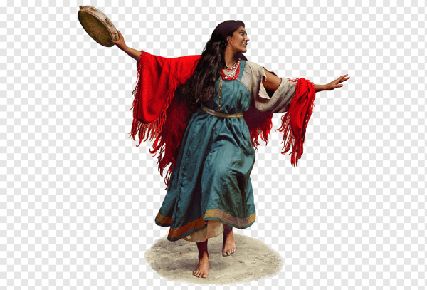 Цыганка на прозрачном фоне