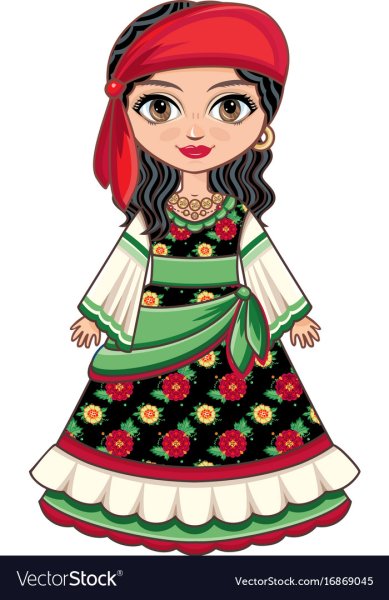 Национальный костюм цыган рисунок