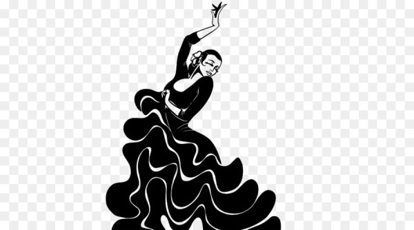 Танцовщица фламенко силуэт