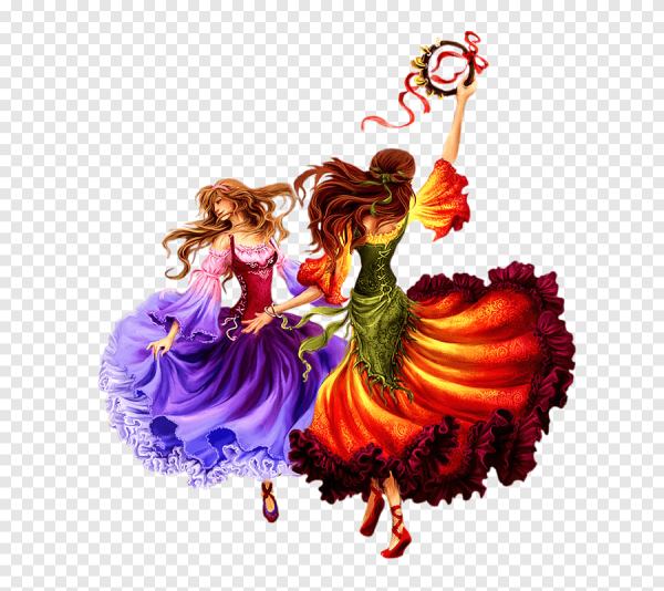 Цыганка на прозрачном фоне