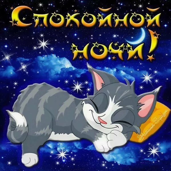 Стикер доброй ночи сладких снов