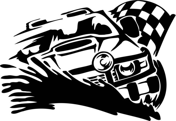 Наклейки гонки на автомобиль