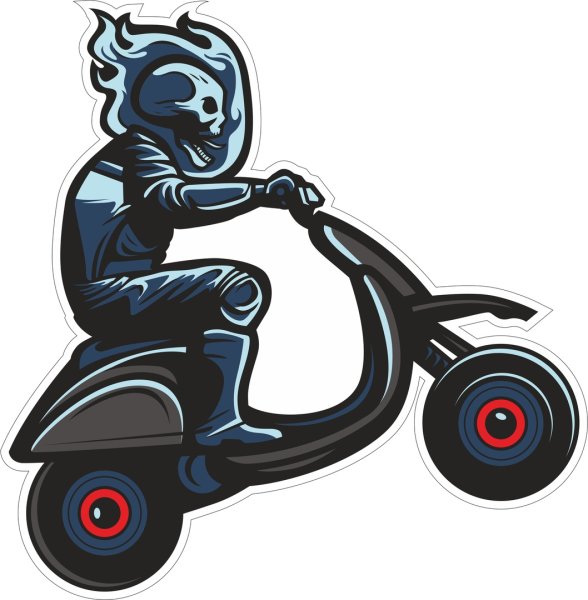 Прикольные наклейки на скутер