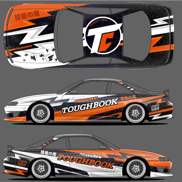 Развёртка винила для Silvia s14