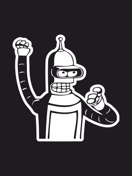 Наклейка Бендер из Футурамы