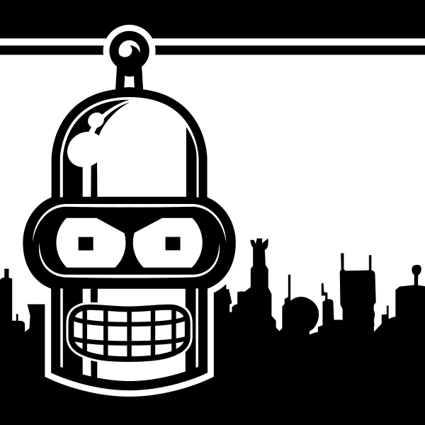 Бендер Футурама тату эскиз