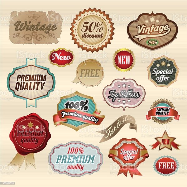 Наклейки в винтажном стиле