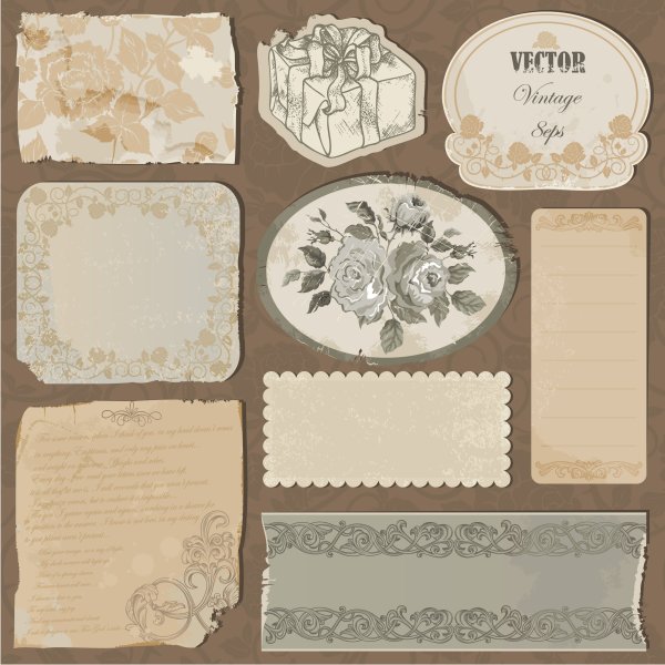 Винтажные этикетки круглые