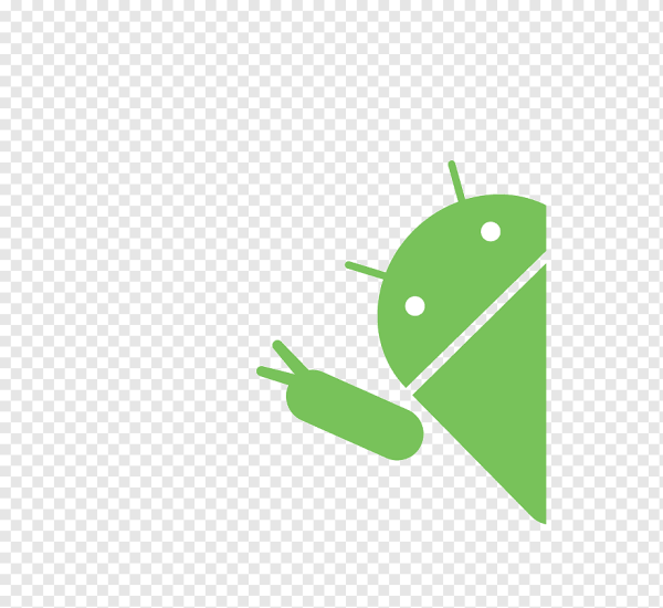 Андроид выглядывает