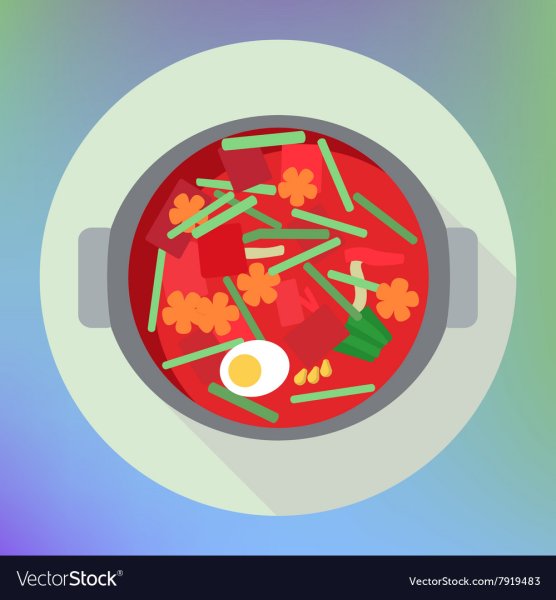 Тарелка борща вектор