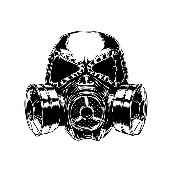 Череп в противогазе