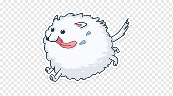 Стикеры Пушок на прозрачном фоне