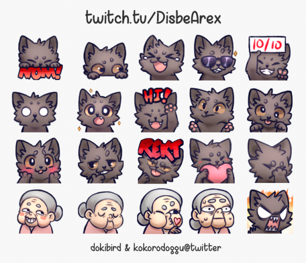 Стикеры для Твича котик